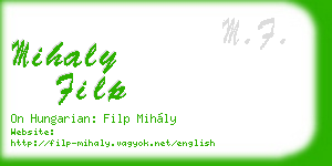 mihaly filp business card